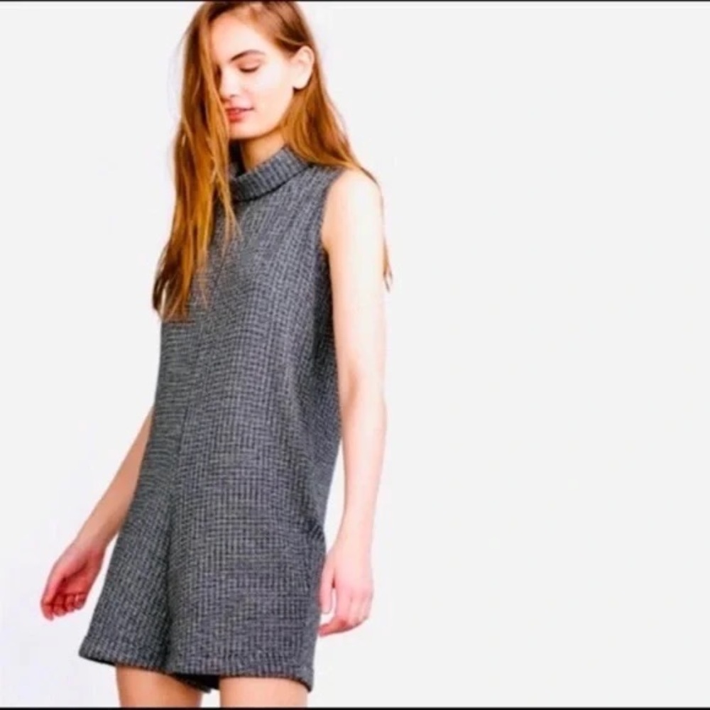 Zara Women Grey Turtleneck sweater romper one piece size small